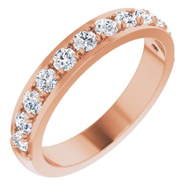 0.75 ct. Round Cut Diamond Wedding Band-VIRABYANI